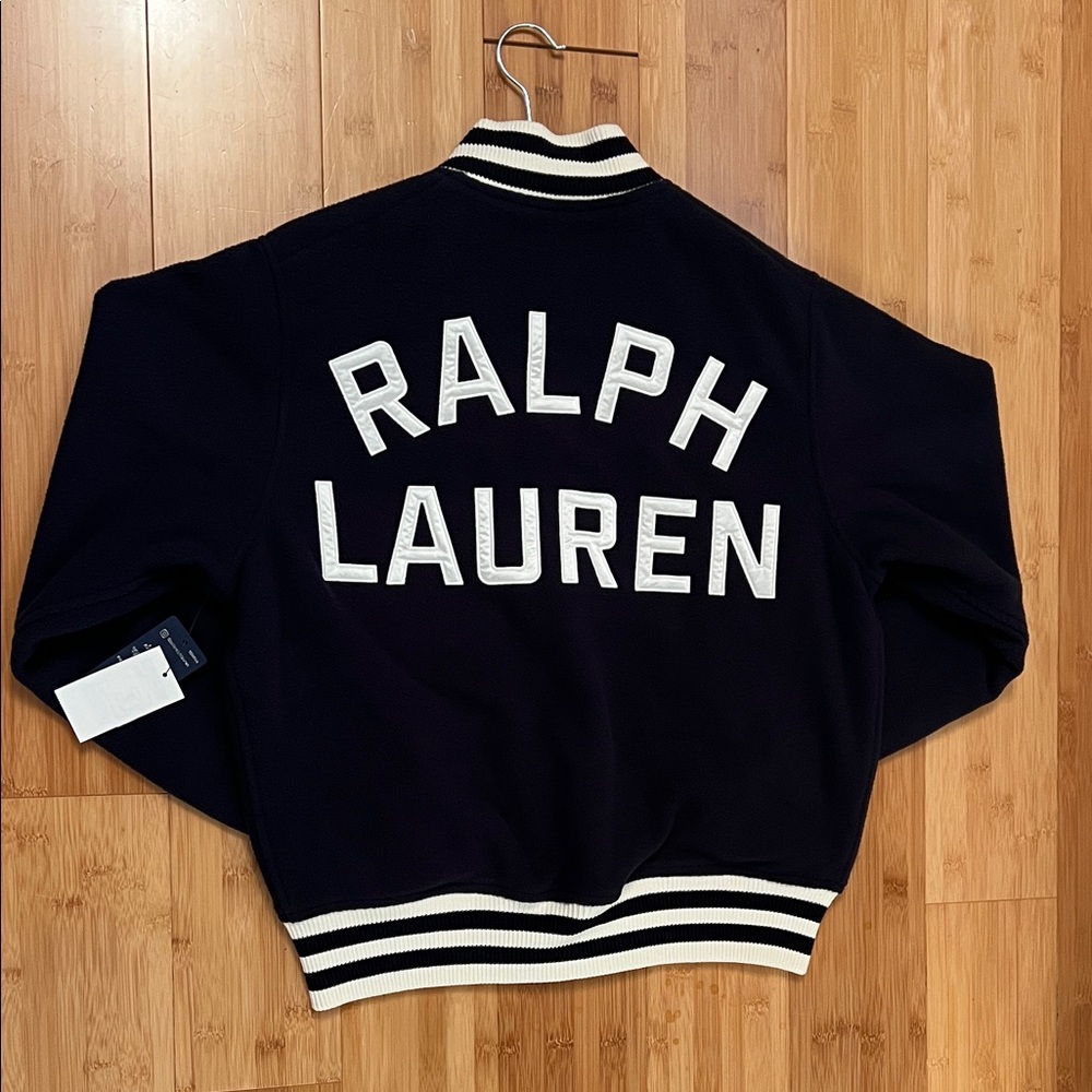 Ralph Lauren polar fleece reversible Varsity bomber Jacket - Picture 12 of 16
